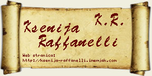 Ksenija Raffanelli vizit kartica